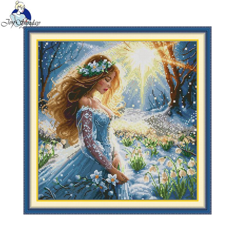Embroidery Meaning - Joy Sunday Cross Stitch Kit Snow