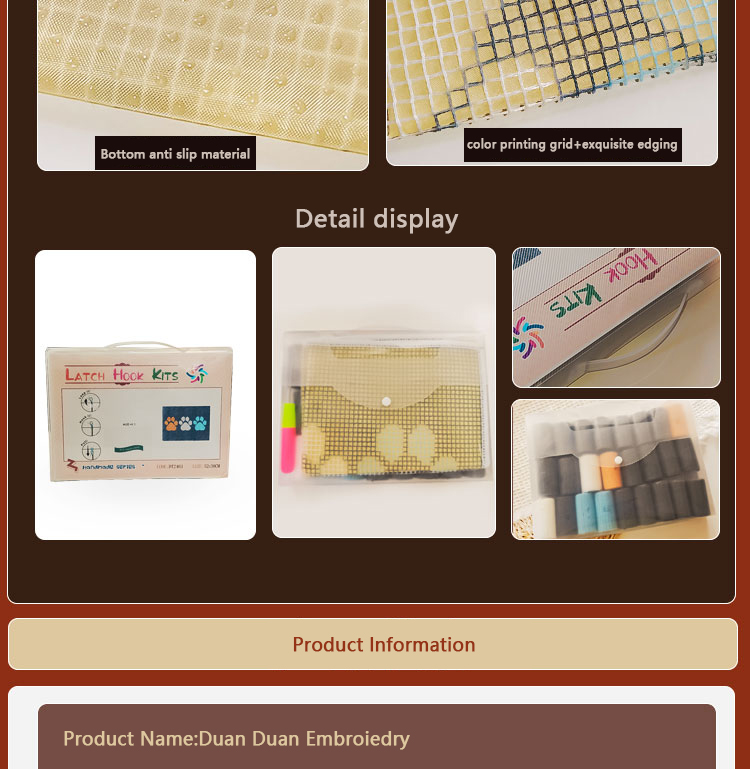 Rose  latch hook kit rug canva - Embroidery Rose ulasan dan harga