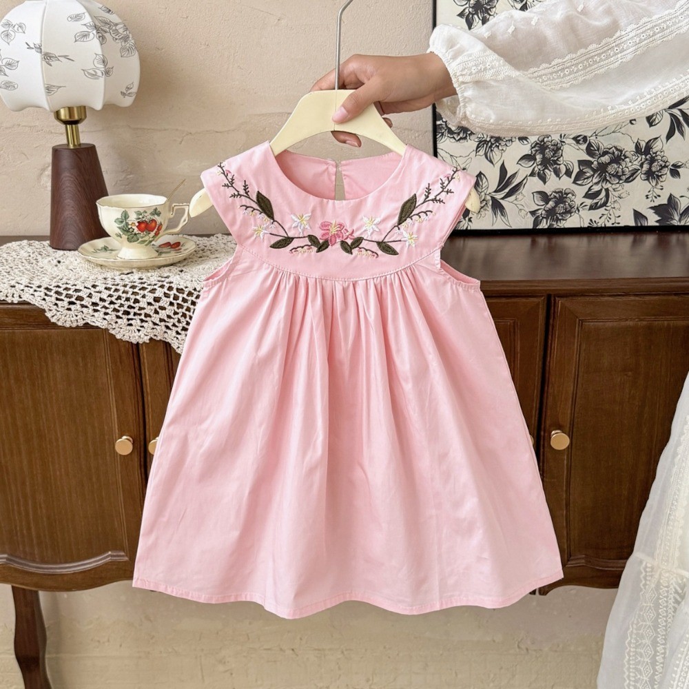 2-7-year-old Korean Version Su - Embroidery Yellow Dress ulasan dan harga